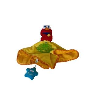 Sesame Beginnings Street Elmo Baby Yellow Lovey Teething Toy Security Blanket